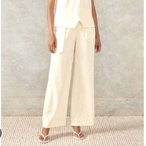 NWT Mon Renn White Paradise Pants with Side Detail XS